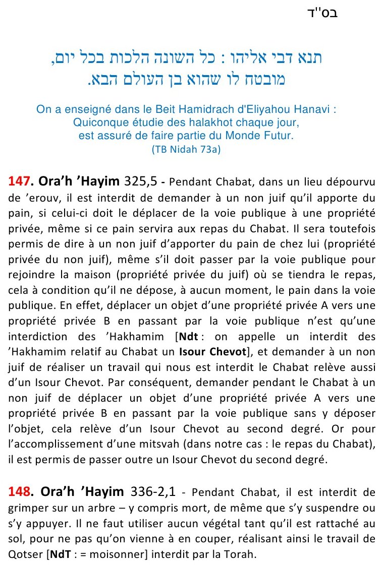 2 halakhot par jour - № 117